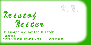 kristof neiter business card